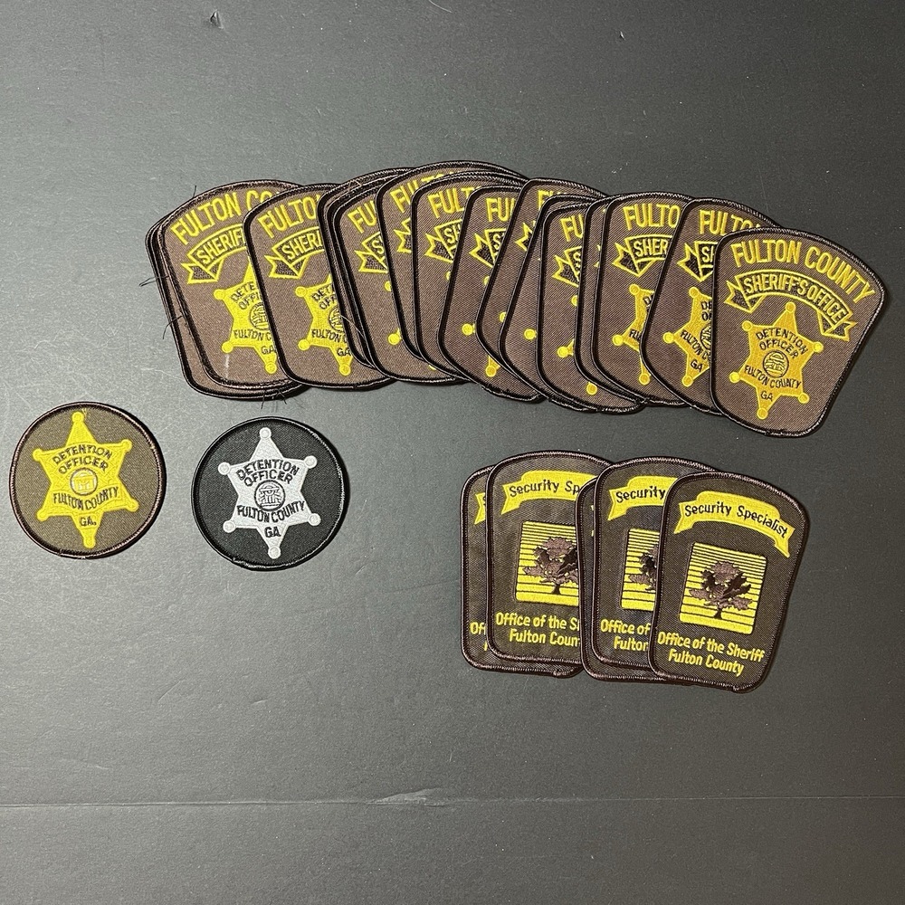 Fulton County GA Police Sheriff Law Enforcement Security Patches Lot of 25